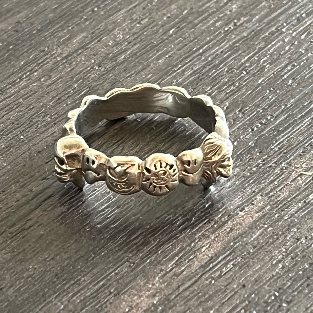 Sterling silver HJ ring